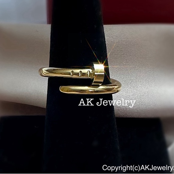 đź’ŽLUXURY GOLD RING, Nail Style, GOLD Plated, Plain - Picture 1 of 4